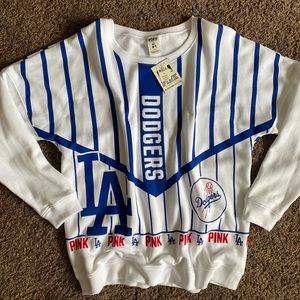 pink victoria secret mlb dodgers sweater